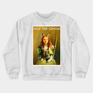 HELP THE GINGER Vintage Victorian Fox Girl Crewneck Sweatshirt